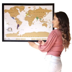 Travelmap cuadro enmarcado color blanco